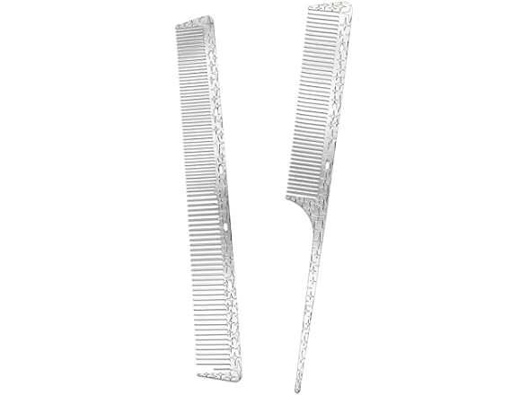 Dolmifapro 2 Pcs Metal Comb, Rat Tail