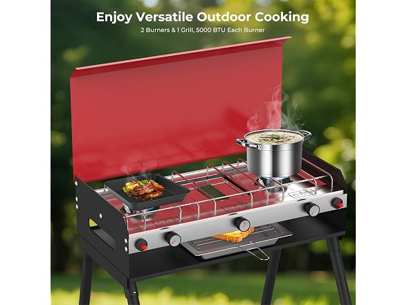 CAMPLUX Propane Camping Stove Red