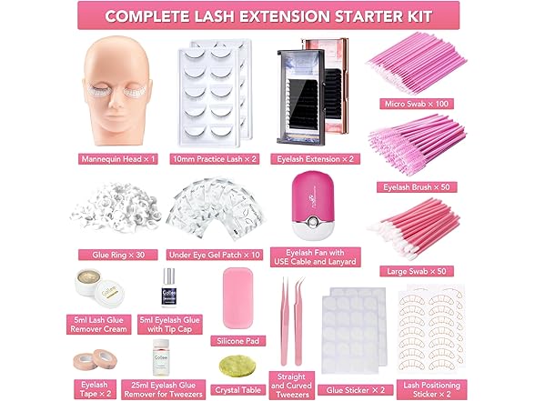GOLLEEPRO Lash Eyelash Extension Kit