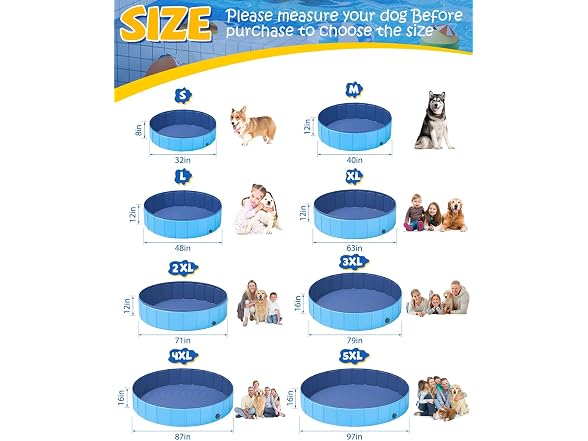 Dog Pool, YSJILIDE Portable PVC Dog Pet