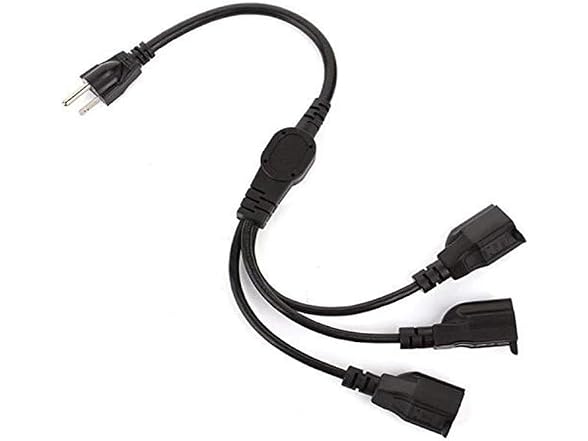 Qlfecle 1 to 3 Outlet Power Splitter