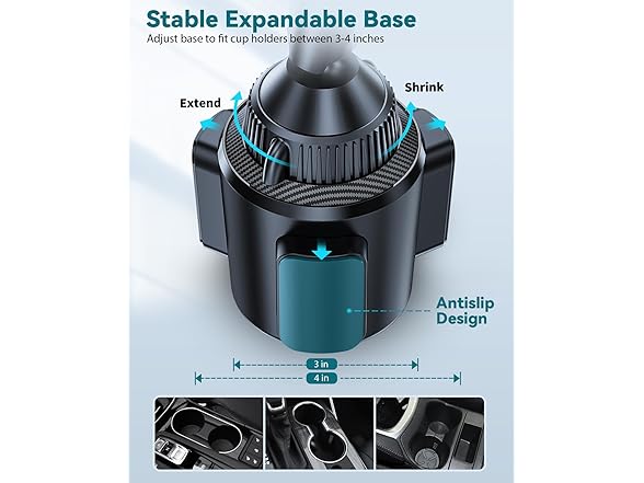 EXELIQ Cup Holder Charger Mount - Gallery 6