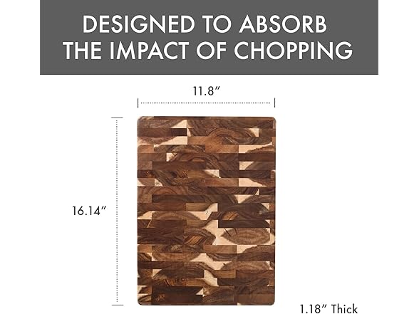 Dexas Acacia Butcher Block Cutting Board 