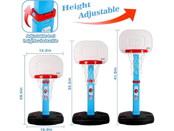 Adjustable Kids Mini Basketball Hoop Set