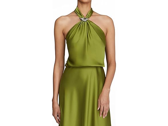 Wynn Gown in Charmeuse Moss Green