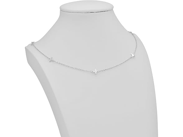 SUGARKITTEN Cross Necklace Silver 17''