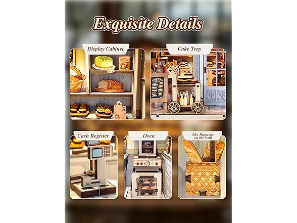 Aeneovix DIY Miniature Bakery Book Nook Kit