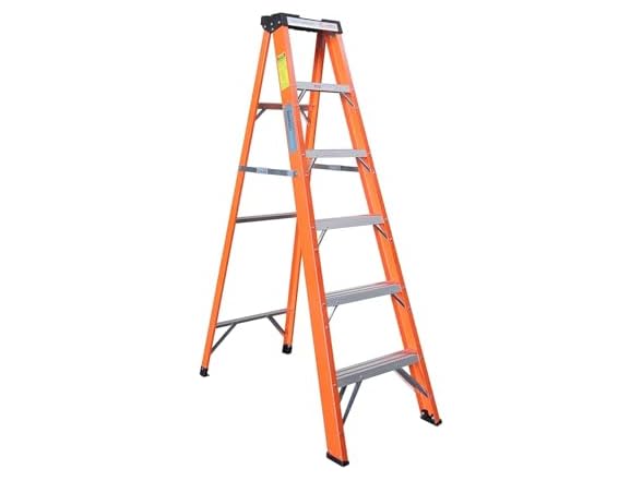 Simpli-Magic 6-Foot Fiberglass Step Ladder, 250lb