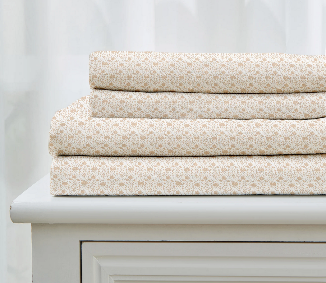 Patina Vie Printed Microfiber Sheet Set - Gallery 16