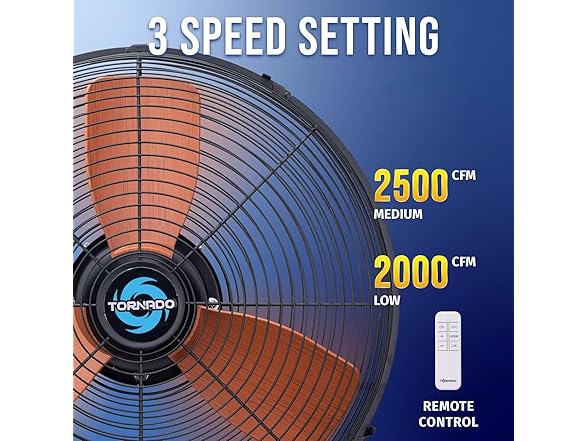 Tornado 20-Inch Outdoor Downrod Mount Ceiling Fan