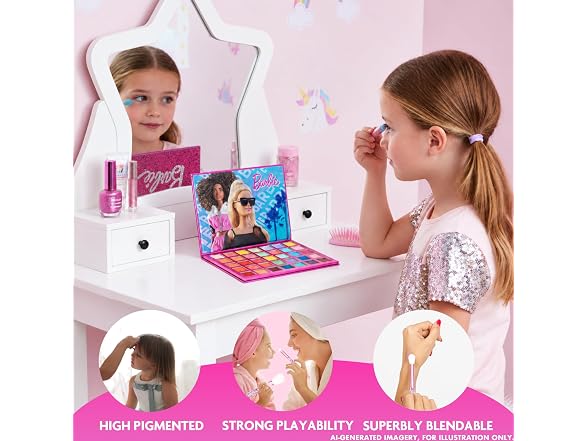 Barbie 35 Well Eyeshadow Palette and 8 Brushes