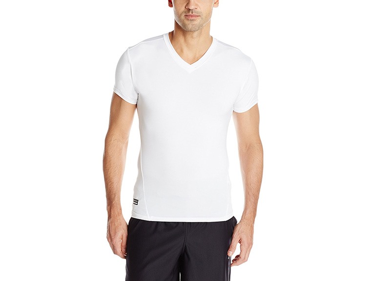 Under Armour  Small UA Tac HeatGear Compression Men's V-Neck White / Black
