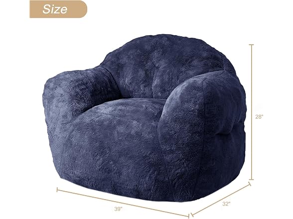 Small Bean Bag Chair 39in Light Green