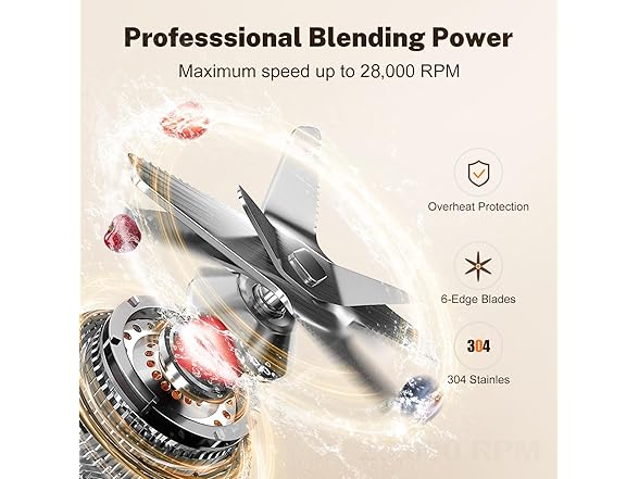 Magetang 1800W Blender for Smoothies
