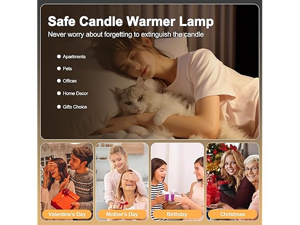 EUAONYA Candle Warmer Lamp