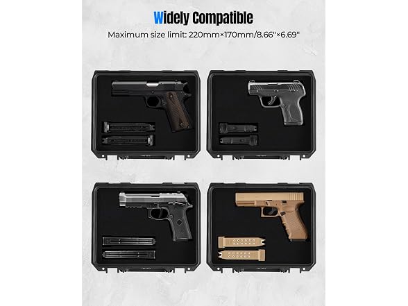 Waterproof Pistol Case 1-2 Guns