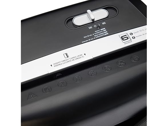 Amazon Basics 6-Sheet Cross-Cut Paper and Credit Card Shredder