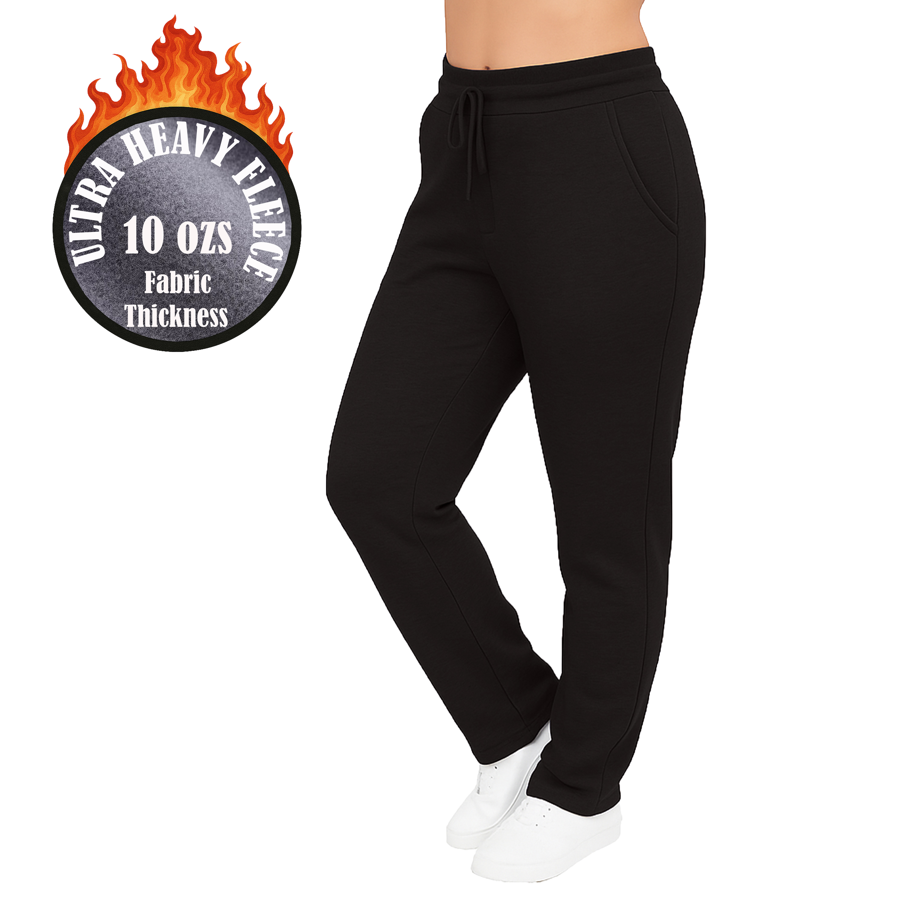 Womens Heavyweight Fleece-Lined Sweatpants (1 or 2pk) - Gallery 19
