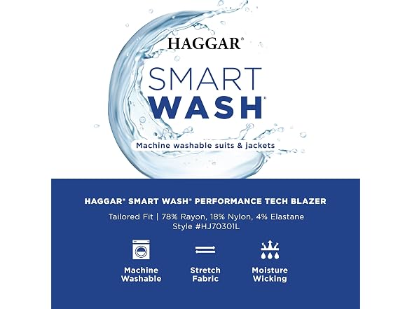 Haggar Men (M) Men's Smart Wash™ Blazer Jackets