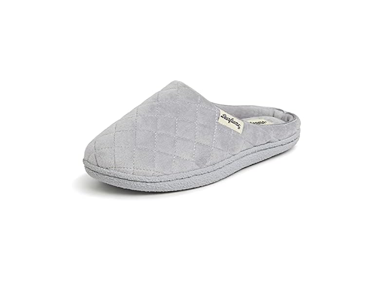 Dearfoams Women's Leslie House Clogs- Sleet Velour