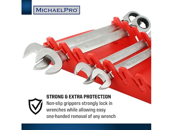 MichaelPro MP014032 12-pc Wrench Holder, Red