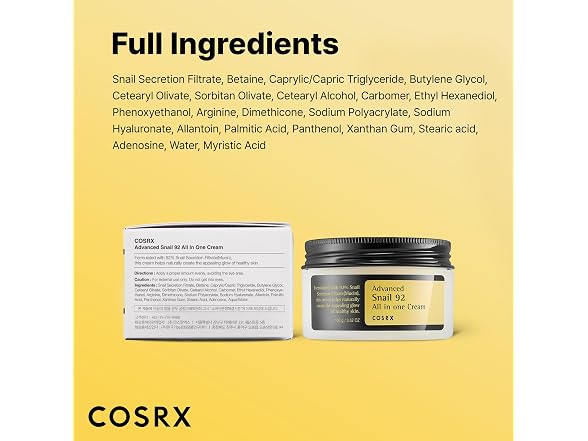 COSRX Snail Mucin 92 Face Moisturizer