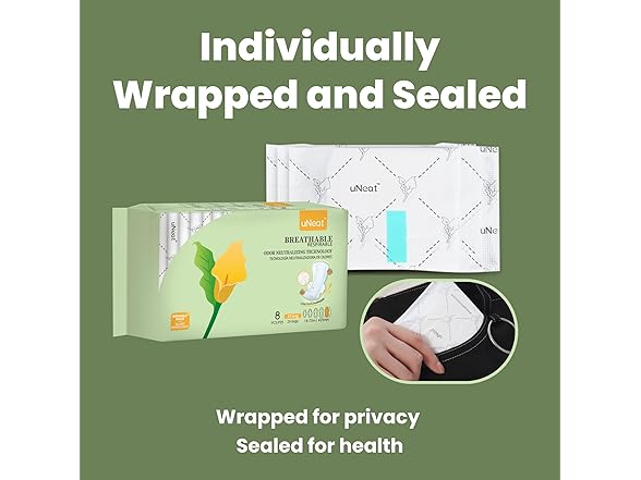 uNeat Overnight Pads for Women, Size 5