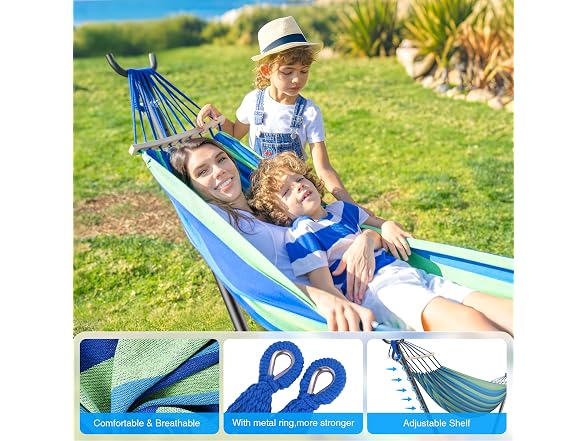 ANAGOO AN-DC-Wideblue Double Hammock with stand for