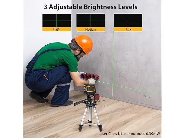 Laser-Level-with-Tripod, Green Cross