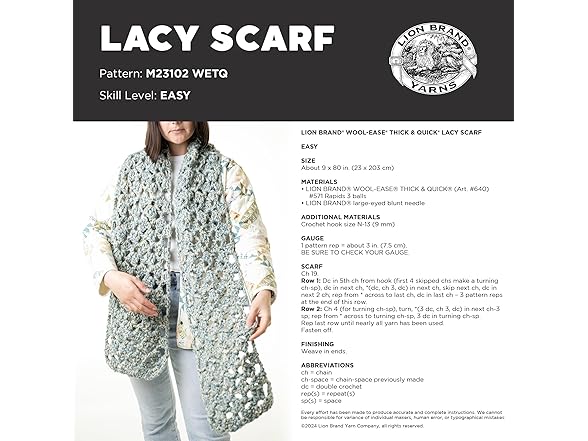 Lion Brand Yarn Woolease Thick & Quick Yarn