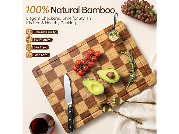Cutting Boards for Kitchen, Bamboo