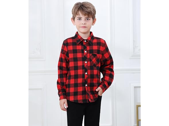 Sangtree Boys (7-8 Years) Flannel Long Down Shirts