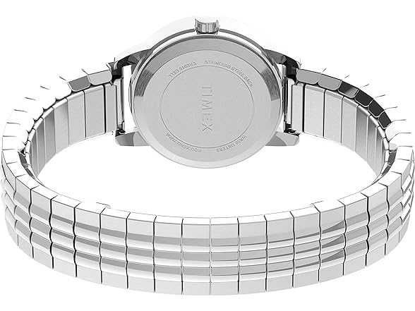 Timex Women's Easy Reader 25mm Perfect Fit Watch – Silver-Tone Case White Dial with Silver-Tone Expansion Band (Open Box)