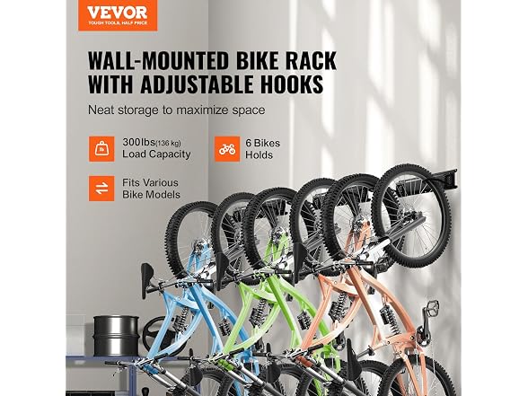 VEVOR 6x Bike Storage Rack