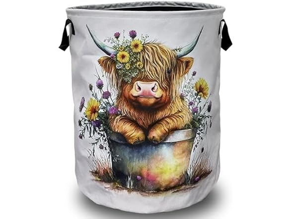 Cute Highland Cow Laundry Basket