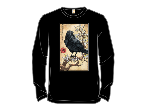 Crow on a Branch Woodblock