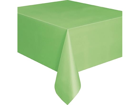 Lavender Solid Rectangular Plastic Table Cover