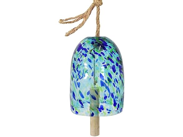Sunnydaze Natural Melody Wind Bell 7.5" - Blue Freeze