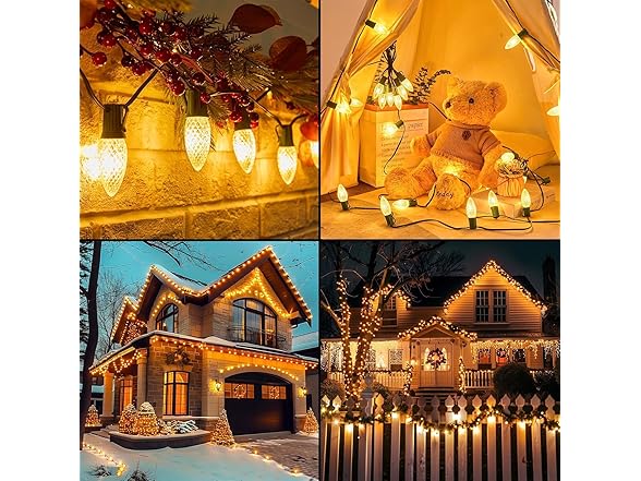 Brightown C9 Christmas Lights Outdoor 2 Pack - Total 162 FT 200 LED