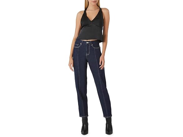 Forever 21 (M) Plunging Knotted Satin Tank Top