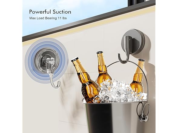 Funnacle Suction Hooks for Shower Towel