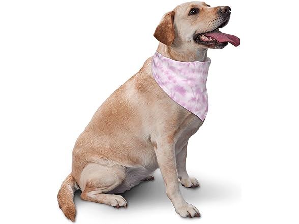 Vercosee Tie Dye Dog Bandana Pink