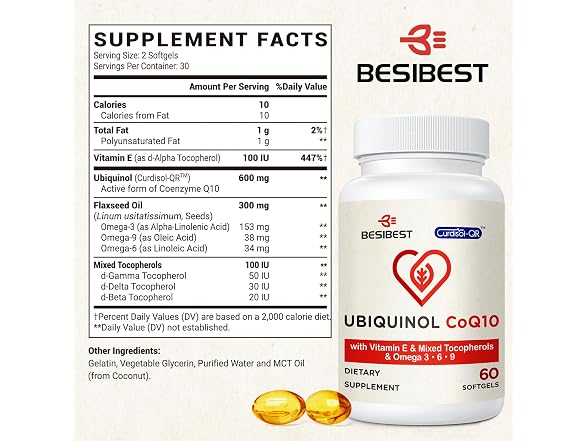Ubiquinol CoQ10-600mg-Softgel