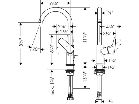 Hansgrohe 71130001 Vanity Faucet Chrome