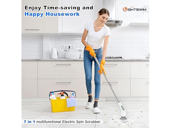 Electric Spin Scrubber, Upgrade 7 in 1