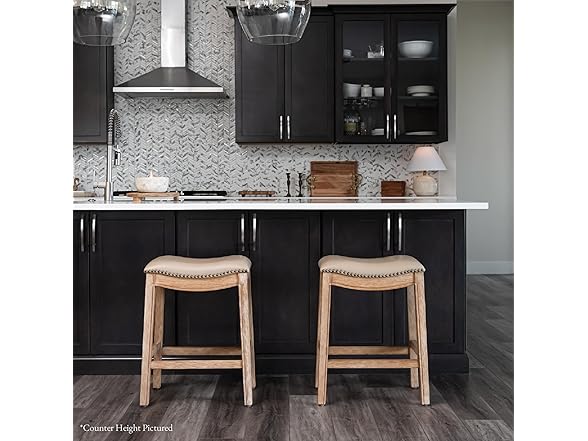 Adrien Backless Bar Stool 31" Saddle Seat