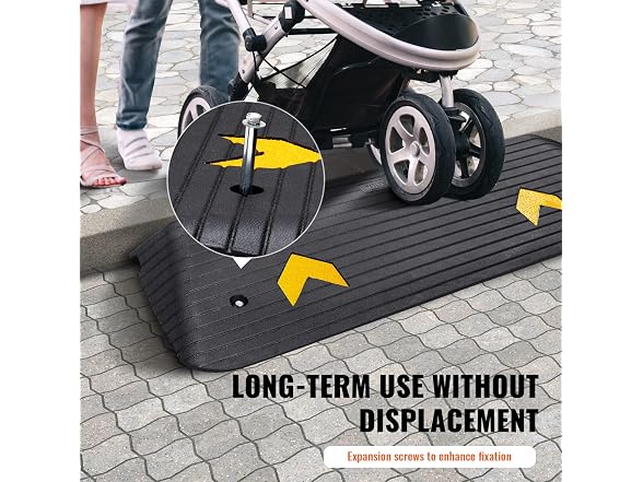 VEVOR 1.5" Rise Rubber Threshold Ramp
