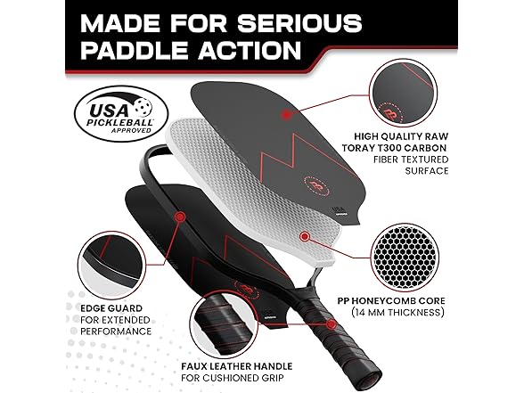 Precision Pickleball Paddle 14mm Set of 2