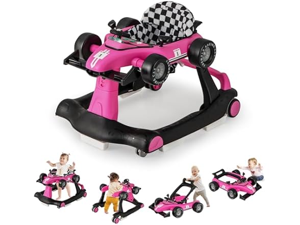 GLACER Foldable Baby Walker, 4-in-1