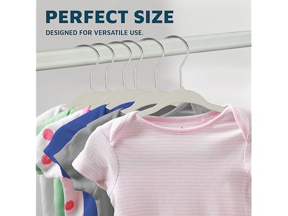 Ivory Velvet Kids Hangers 30 Pack